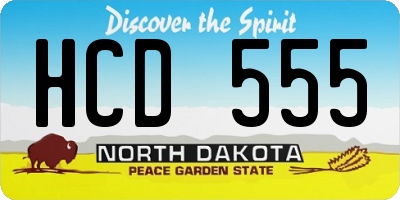 ND license plate HCD555