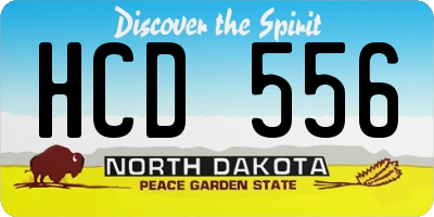 ND license plate HCD556