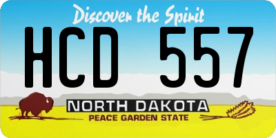 ND license plate HCD557