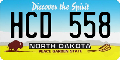 ND license plate HCD558