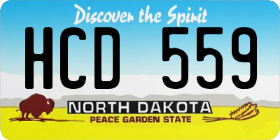 ND license plate HCD559