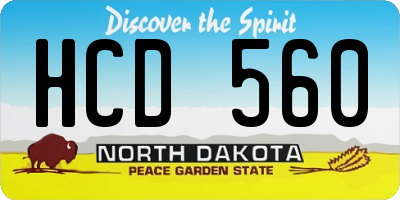 ND license plate HCD560