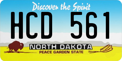 ND license plate HCD561