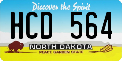 ND license plate HCD564