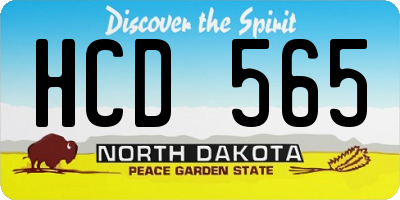 ND license plate HCD565