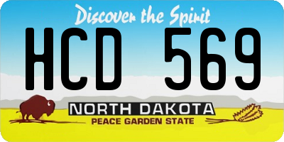 ND license plate HCD569