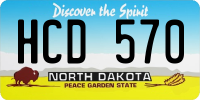 ND license plate HCD570