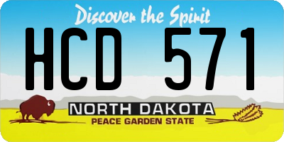 ND license plate HCD571