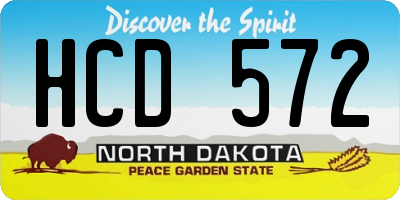 ND license plate HCD572