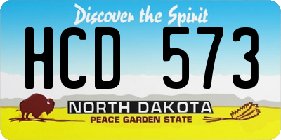 ND license plate HCD573