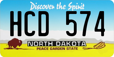 ND license plate HCD574