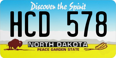 ND license plate HCD578