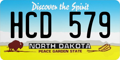 ND license plate HCD579