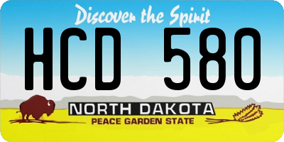 ND license plate HCD580