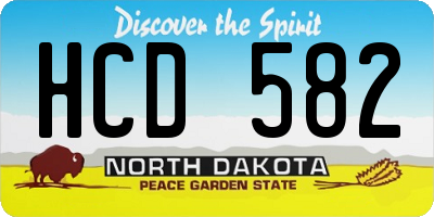 ND license plate HCD582