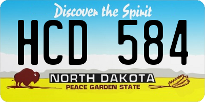 ND license plate HCD584