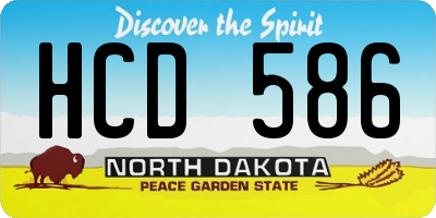 ND license plate HCD586