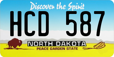 ND license plate HCD587