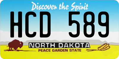 ND license plate HCD589