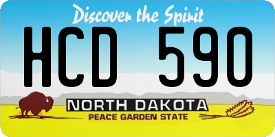 ND license plate HCD590