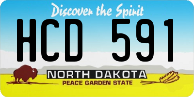 ND license plate HCD591