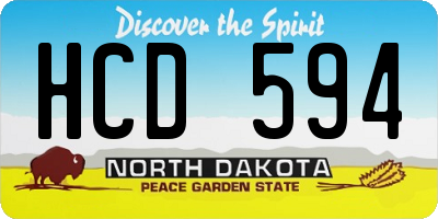 ND license plate HCD594