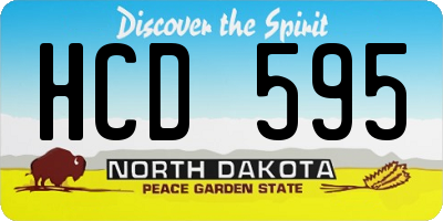 ND license plate HCD595