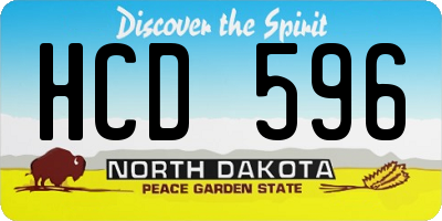 ND license plate HCD596