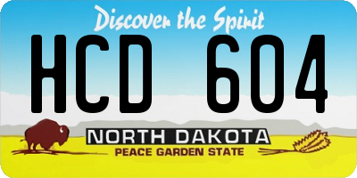 ND license plate HCD604