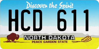 ND license plate HCD611