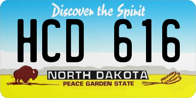 ND license plate HCD616