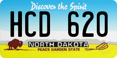 ND license plate HCD620