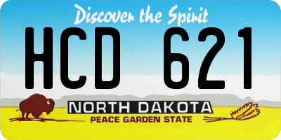 ND license plate HCD621