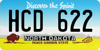 ND license plate HCD622