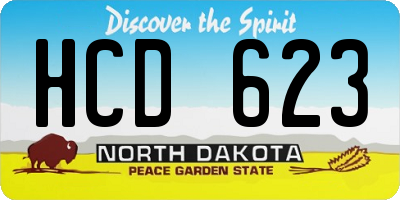 ND license plate HCD623