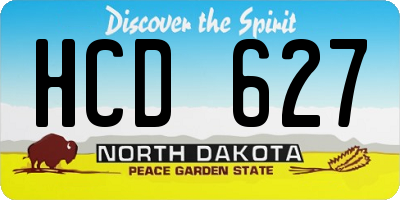 ND license plate HCD627