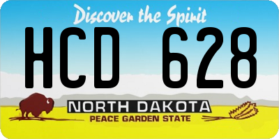 ND license plate HCD628