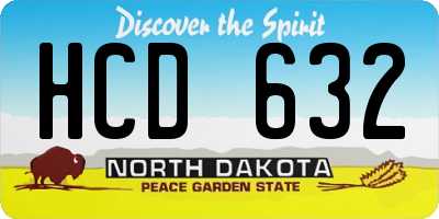 ND license plate HCD632