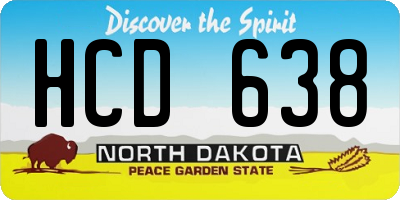 ND license plate HCD638