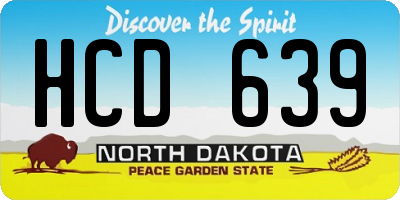 ND license plate HCD639