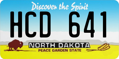 ND license plate HCD641