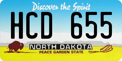 ND license plate HCD655