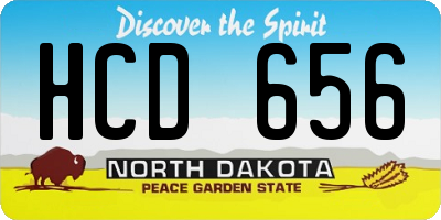 ND license plate HCD656