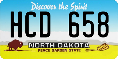 ND license plate HCD658