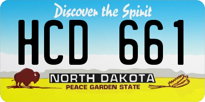 ND license plate HCD661