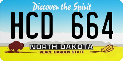 ND license plate HCD664