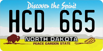 ND license plate HCD665