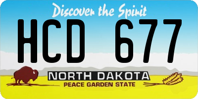 ND license plate HCD677