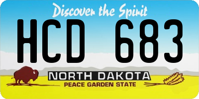 ND license plate HCD683