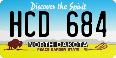 ND license plate HCD684